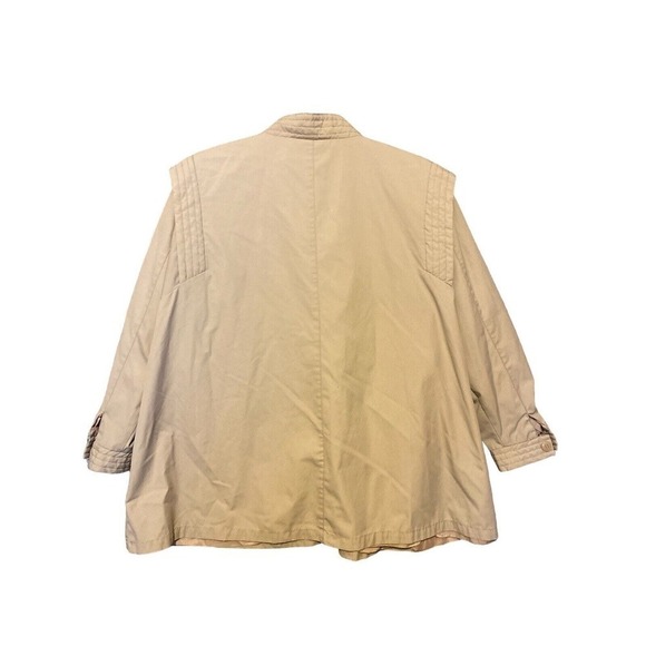 VTG Bryant Park Womens Black Beige Button Front Coat Size 24 - Picture 2 of 9